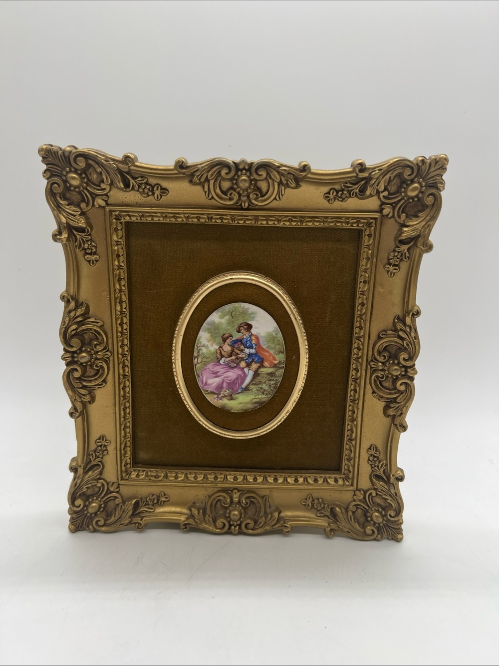 Vintage Framed Fragonard Cameo Art by B&S Creations NY